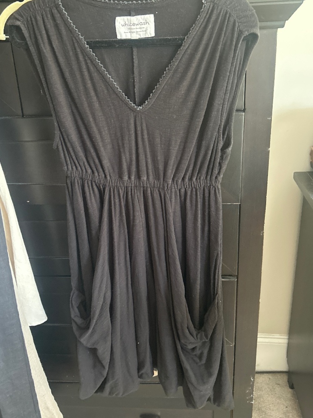 Soaked Black Sleeveless V-Neck Dress Size S Babydoll Whimsigoth